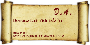 Domoszlai Adrián névjegykártya