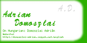 adrian domoszlai business card